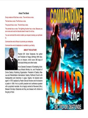 cover image of COMMANDING THE WIND